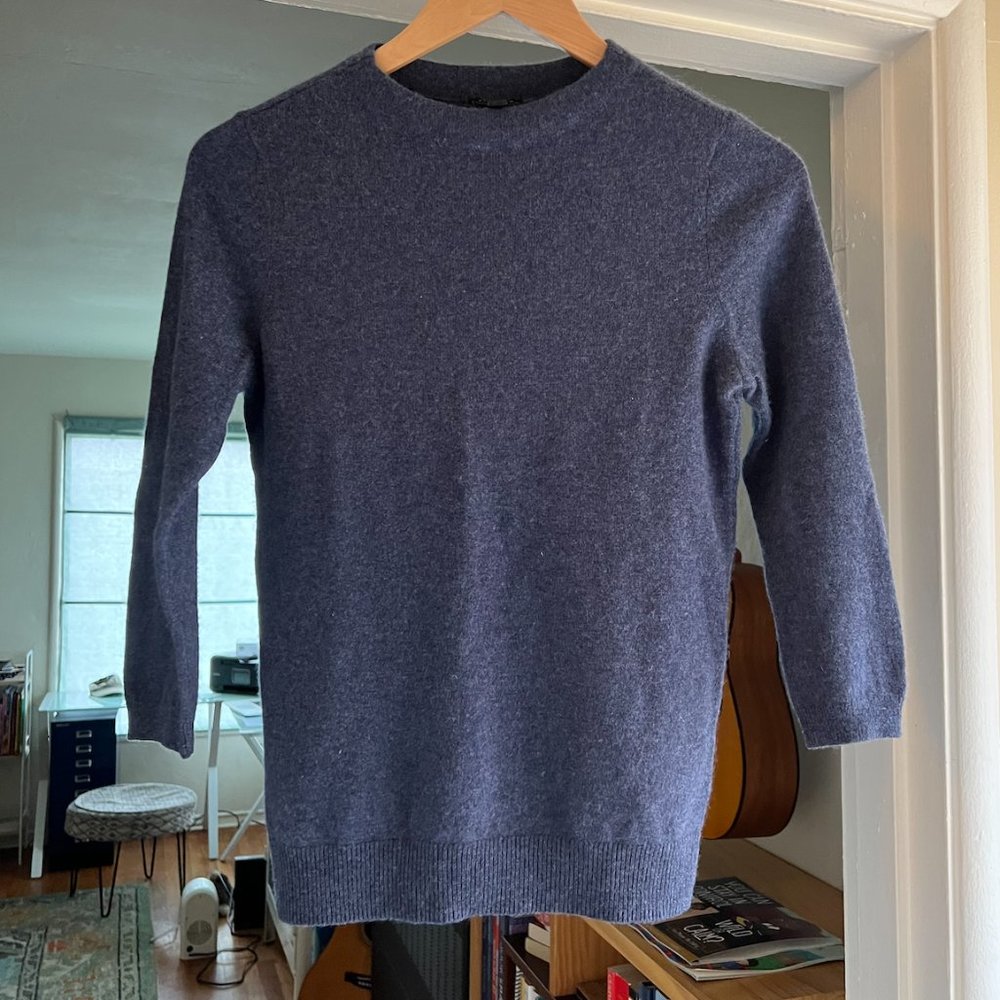 Talbots 3/4 Sleeve Cashmere Crewneck Sweater